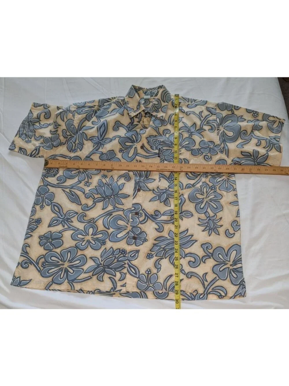 Roundtree & Yorke Mens Hawaiian Button-Up Shirts Lg 100% Cotton Tropical Floral - Picture 10 of 16